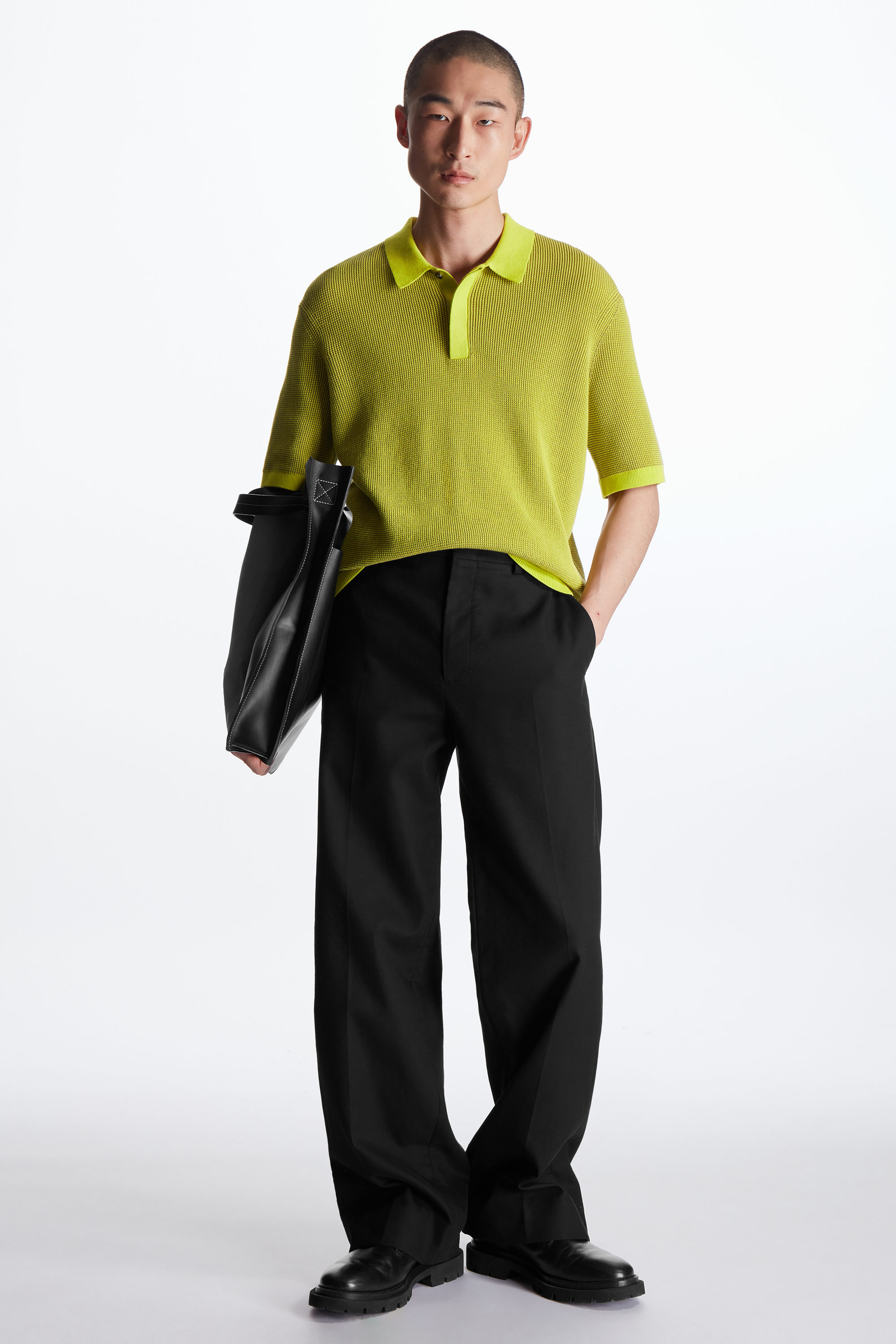 Shop REGULAR-FIT KNITTED POLO SHIRT online | COS