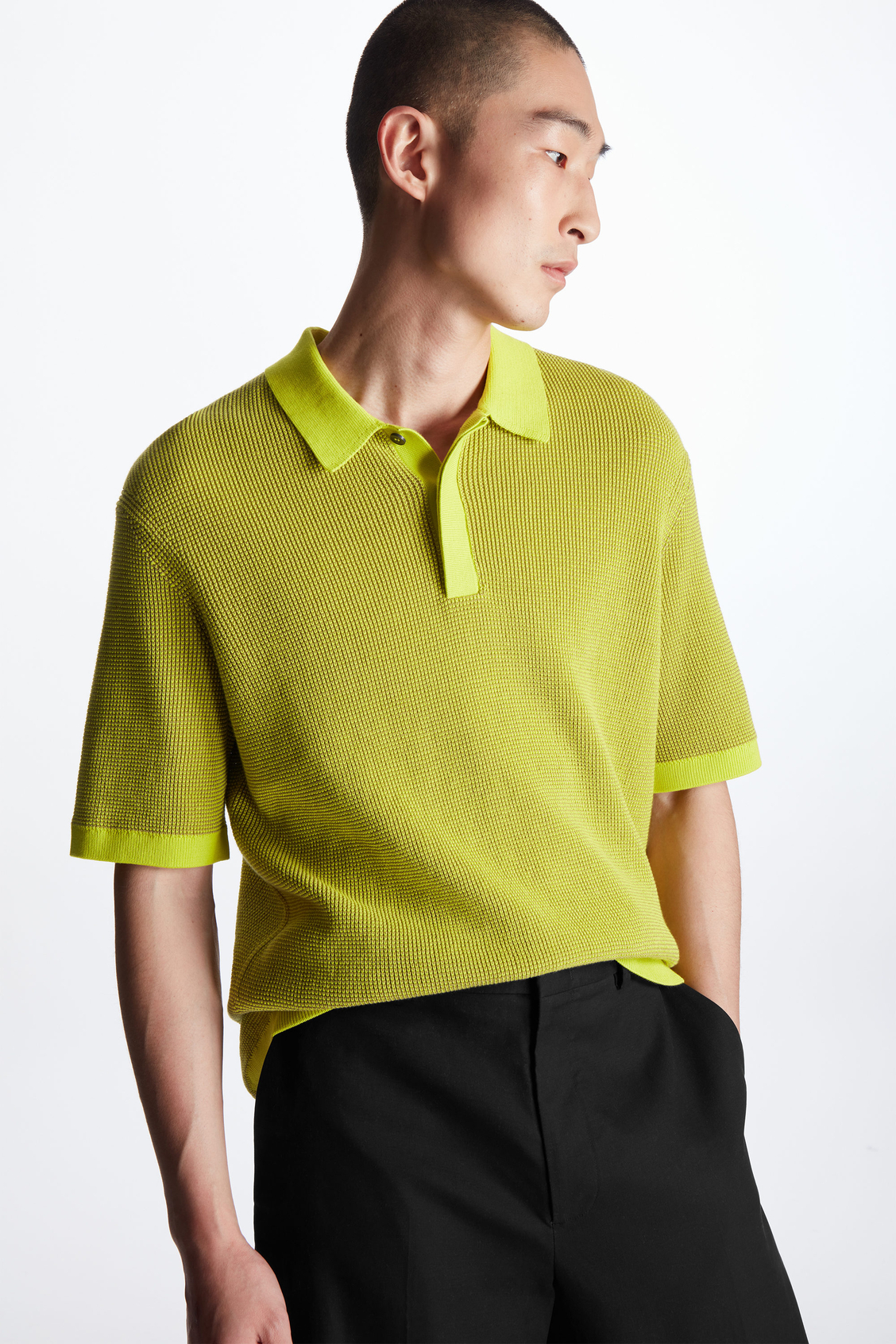 Shop REGULAR-FIT KNITTED POLO SHIRT online | COS